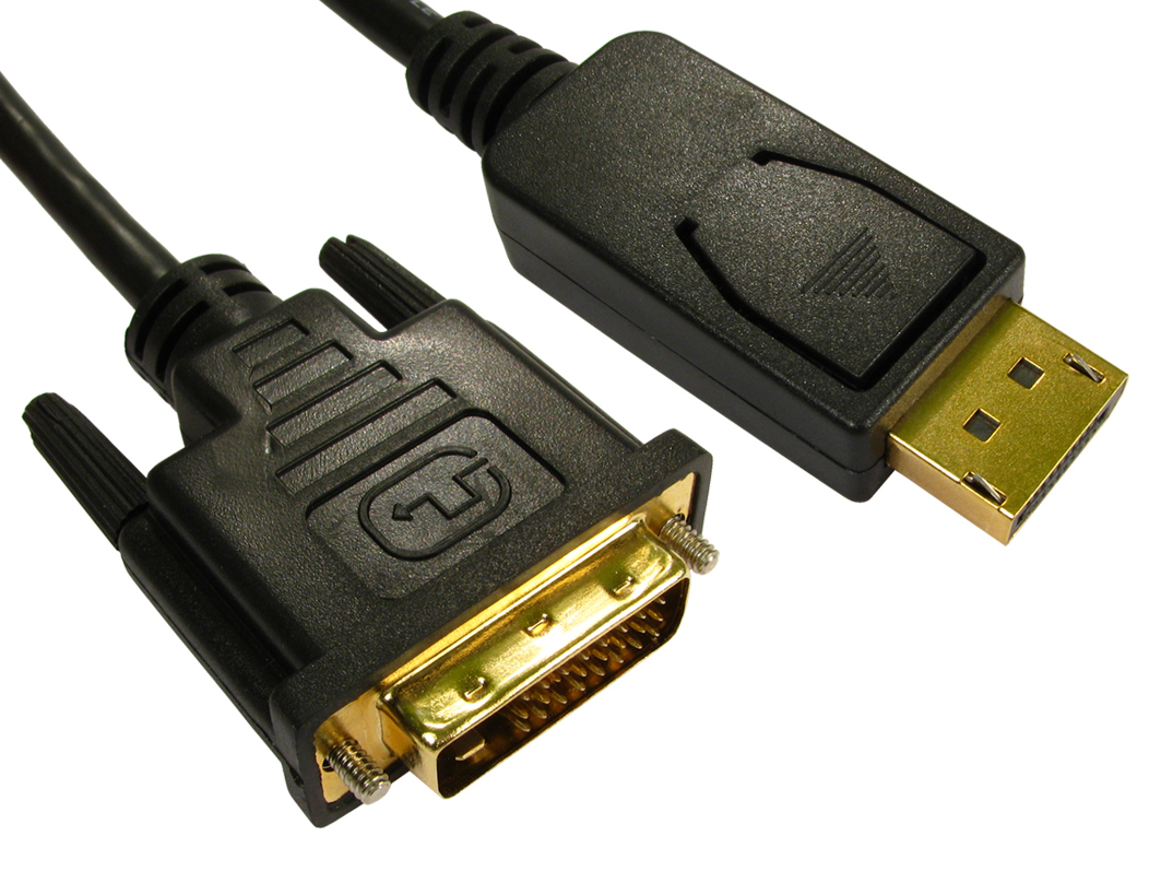 Cables Direct DisplayPort - DVI, 1m DVI-D Black